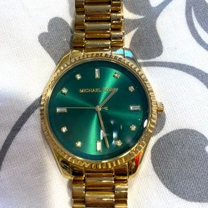 Michael Kors - Very gently used Blake bracelet watch in emerald green face